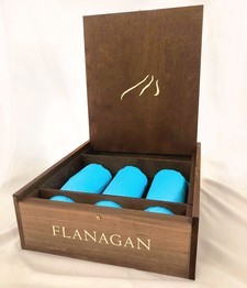 Stained Wood 3 Bottle Gift Box (Serenity Way)